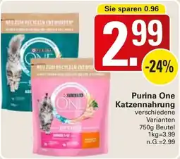 WEZ Purina One Katzennahrung Angebot