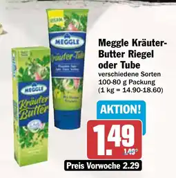 AEZ Meggle Kräuter- Butter Riegel oder Tube Angebot