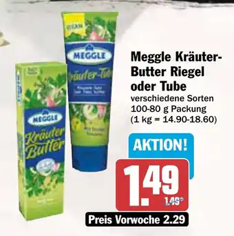 AEZ Meggle Kräuter- Butter Riegel oder Tube Angebot