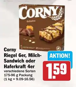 AEZ Corny Riegel 6er, Milch- Sandwich oder Haferkraft 4er Angebot