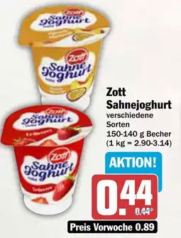 AEZ Zott Sahnejoghurt Angebot