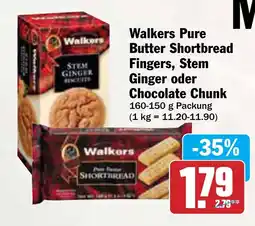 AEZ Walkers Pure Butter Shortbread Fingers, Stem Ginger oder Chocolate Chunk Angebot