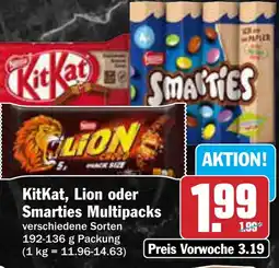AEZ KitKat, Lion oder Smarties Multipacks Angebot