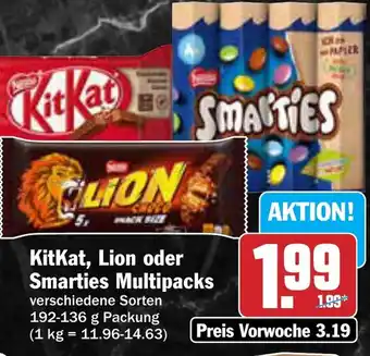 AEZ KitKat, Lion oder Smarties Multipacks Angebot