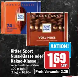 AEZ Ritter Sport Nuss-Klasse oder Kakao-Klasse Angebot