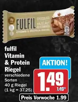 AEZ fulfil Vitamin & Protein Riegel Angebot