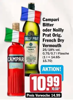 AEZ Campari Bitter oder Noilly Prat Orig French Dry Vermouth Angebot