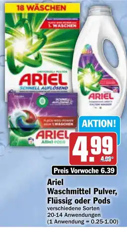 AEZ ARIEL Waschmittel Pulver, Flüssig oder Pods Angebot