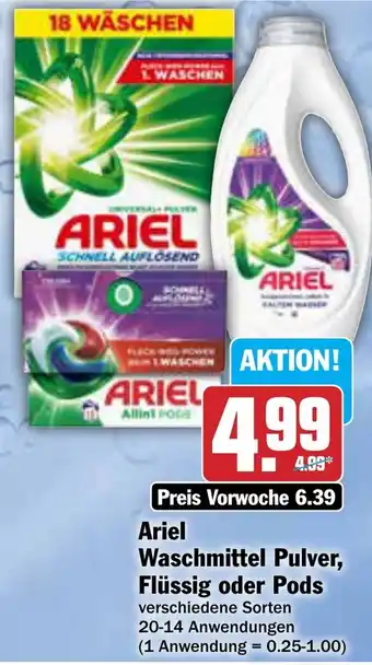 AEZ ARIEL Waschmittel Pulver, Flüssig oder Pods Angebot