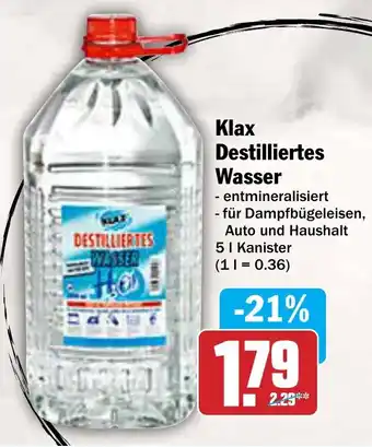 AEZ Klax Destilliertes Wasser Angebot