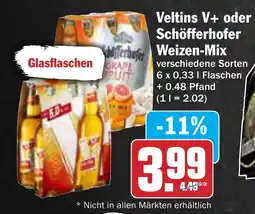 AEZ Veltins V+ oder Schöfferhofer Weizen-Mix Angebot