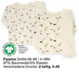 Zeeman Pyjama Größe 68-86/4-18M. Angebot