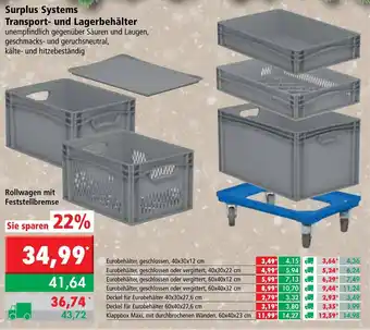 L. STROETMANN GROSSMARKT Surplus Systems Transport und Lagerbehälter Angebot