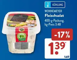 Aldi Süd WONNEMEYER Fleischsalat Angebot