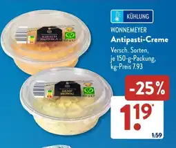 Aldi Süd WONNEMEYER Antipasti-Creme Angebot