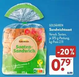 Aldi Süd GOLDÄHREN Sandwichtoast Angebot