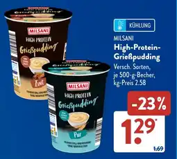 Aldi Süd MILSANI High-Protein- Grießpudding Angebot