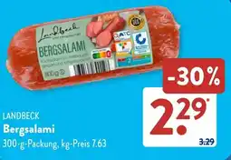 Aldi Süd LANDBECK Bergsalami Angebot