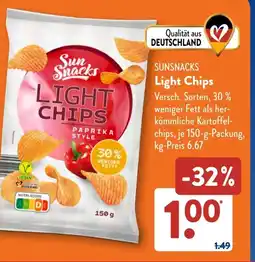 Aldi Süd SUNSNACKS Light Chips Angebot