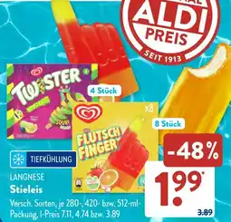 Aldi Süd LANGNESE Stieleis Angebot