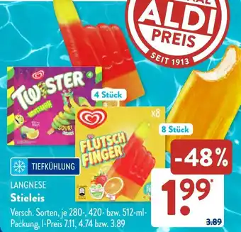Aldi Süd LANGNESE Stieleis Angebot