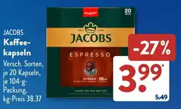 Aldi Süd JACOBS Kaffee- kapseln Angebot