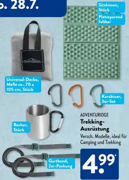 Aldi Süd ADVENTURIDGE Trekking- Ausrüstung Angebot