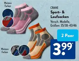 Aldi Süd CRANE Sport- & Laufsocken Angebot