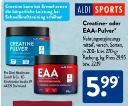 Aldi Süd Creatine- oder EAA-Pulver Angebot