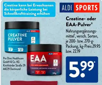 Aldi Süd Creatine- oder EAA-Pulver Angebot