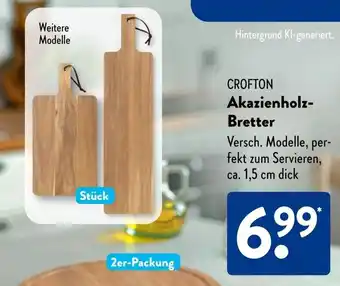 Aldi Süd CROFTON Akazienholz- Bretter Angebot