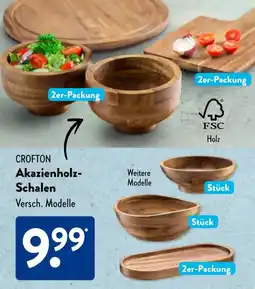 Aldi Süd CROFTON Akazienholz- Schalen Angebot