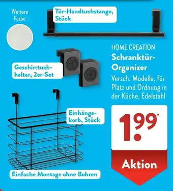 Aldi Süd HOME CREATION Schranktür- Organizer Angebot
