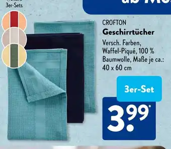 Aldi Süd CROFTON Geschirrtücher Angebot