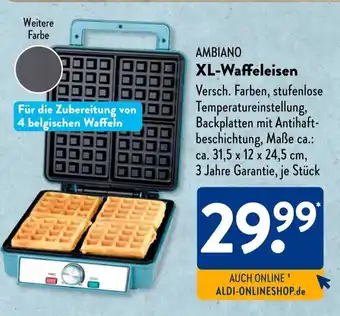 Aldi Süd AMBIANO XL-Waffeleisen Angebot
