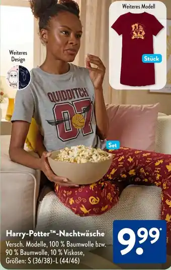 Aldi Süd Harry-Potter-Nachtwäsche Angebot