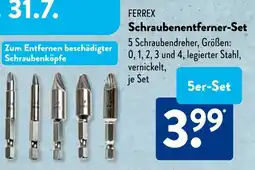 Aldi Süd FERREX Schraubenentferner-Set Angebot