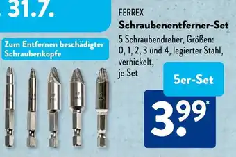Aldi Süd FERREX Schraubenentferner-Set Angebot
