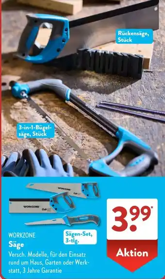 Aldi Süd WORKZONE Säge Angebot
