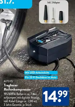 Aldi Süd AUTO XS Tragbarer Reifenkompressor Angebot