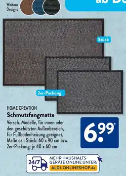 Aldi Süd HOME CREATION Schmutzfangmatte Angebot
