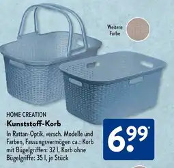 Aldi Süd HOME CREATION Kunststoff-Korb Angebot