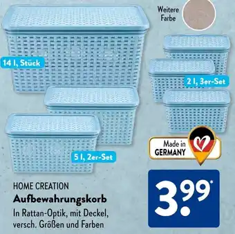Aldi Süd HOME CREATION Aufbewahrungskorb Angebot