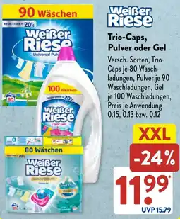 Aldi Süd Weißer Riese Trio-Caps, Pulver oder Gel Angebot