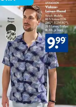 Aldi Süd UP2FASHION Viskose- Leinen-Hemd Angebot