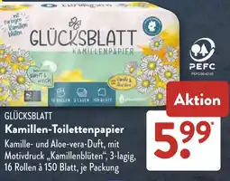 Aldi Süd GLÜCKSBLATT Kamillen-Toilettenpapier Angebot