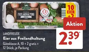 Aldi Süd LANDFREUDE Eier aus Freilandhaltung Angebot