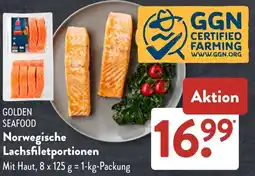 Aldi Süd GOLDEN SEAFOOD Norwegische Lachsfiletportionen Angebot