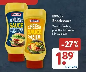 Aldi Süd HOMANN Snacksauce Angebot