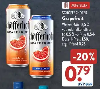 Aldi Süd SCHÖFFERHOFER Grapefruit Angebot